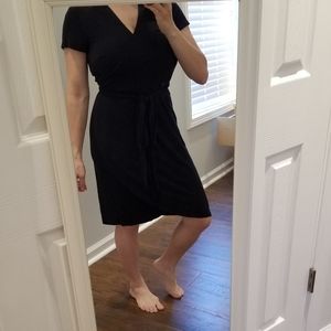 Navy Wrap Dress from Loft